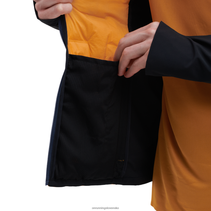 On Running muži klimatická bunda 6J0V805 mango/čierna