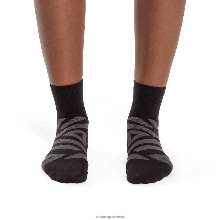 On Runningvýkonná stredná ponožka 6J0V202 čierny tieň