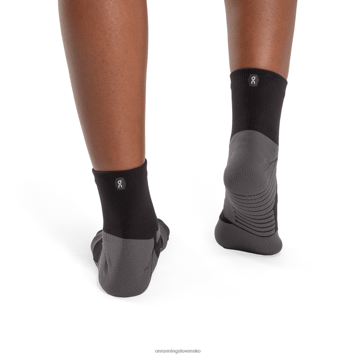 On Runningvýkonná stredná ponožka 6J0V202 čierny tieň