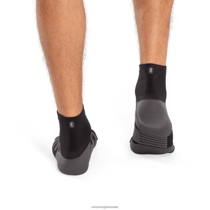 On Runningvýkonná stredná ponožka 6J0V709 čierny tieň